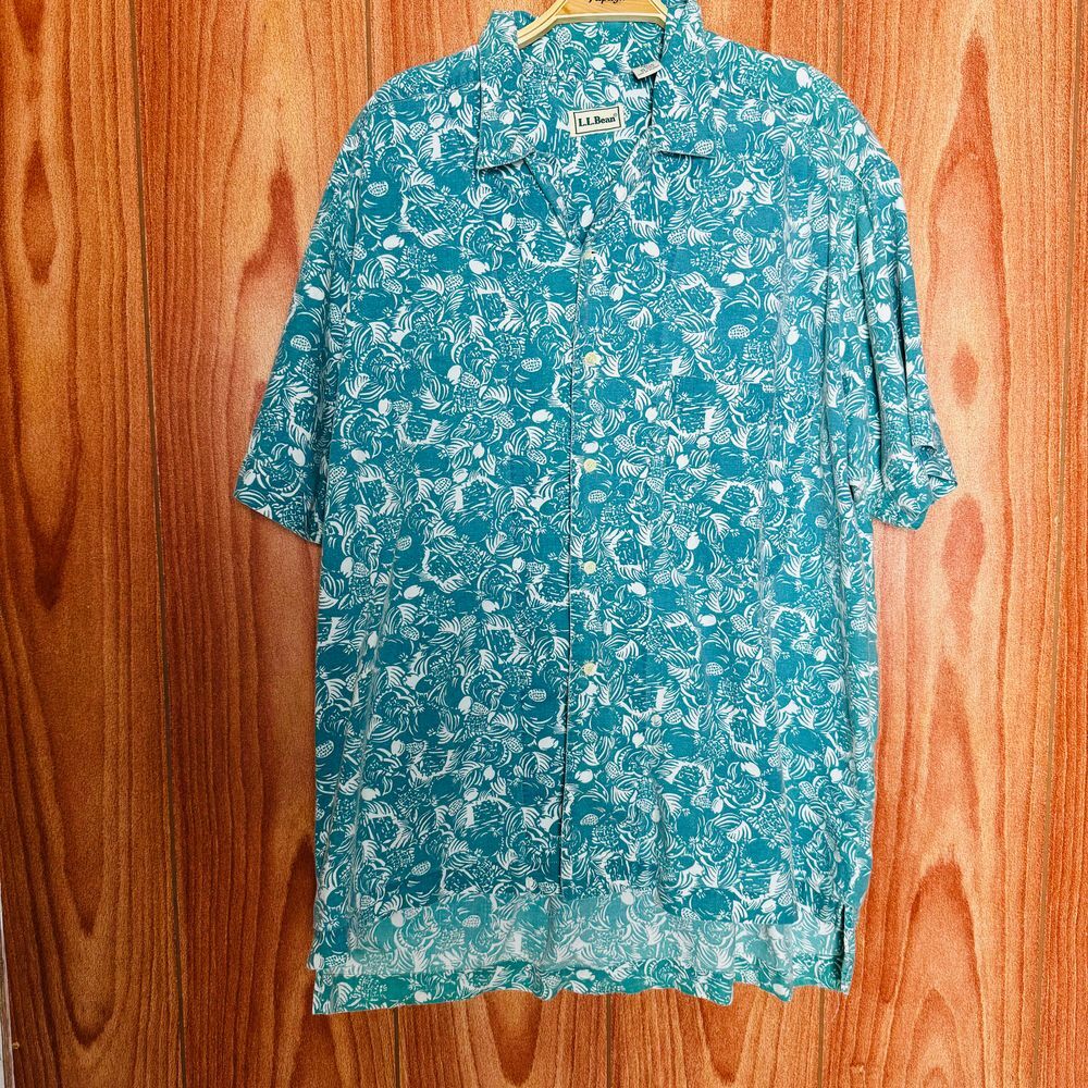 Vintage 1980 L.L Bean Men Shirt Hawaiian preowned XL‎